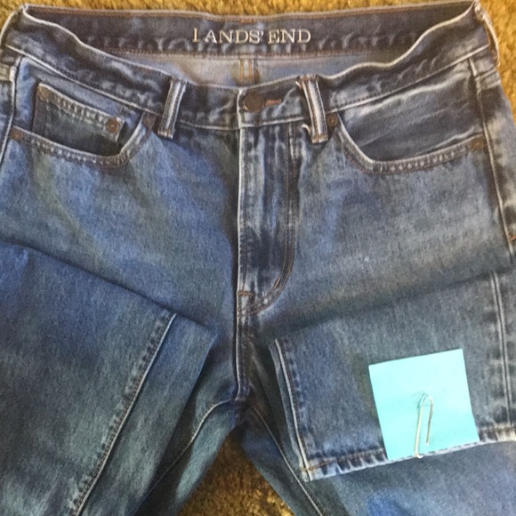 Lands' End Mens Blue Denim Jeans (#3) Size 32x32 - Picture 12 of 12